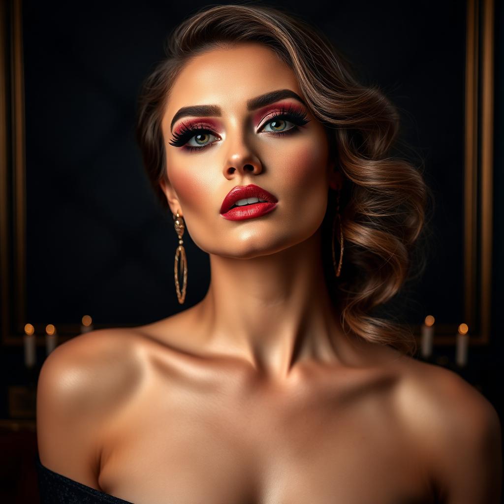 Maquillaje glamour editorial